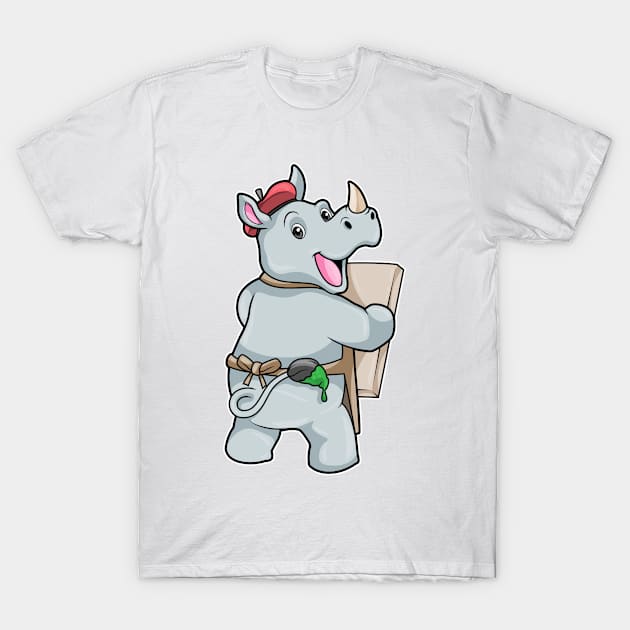 Rhino at Painting with Colours T-Shirt by Markus Schnabel